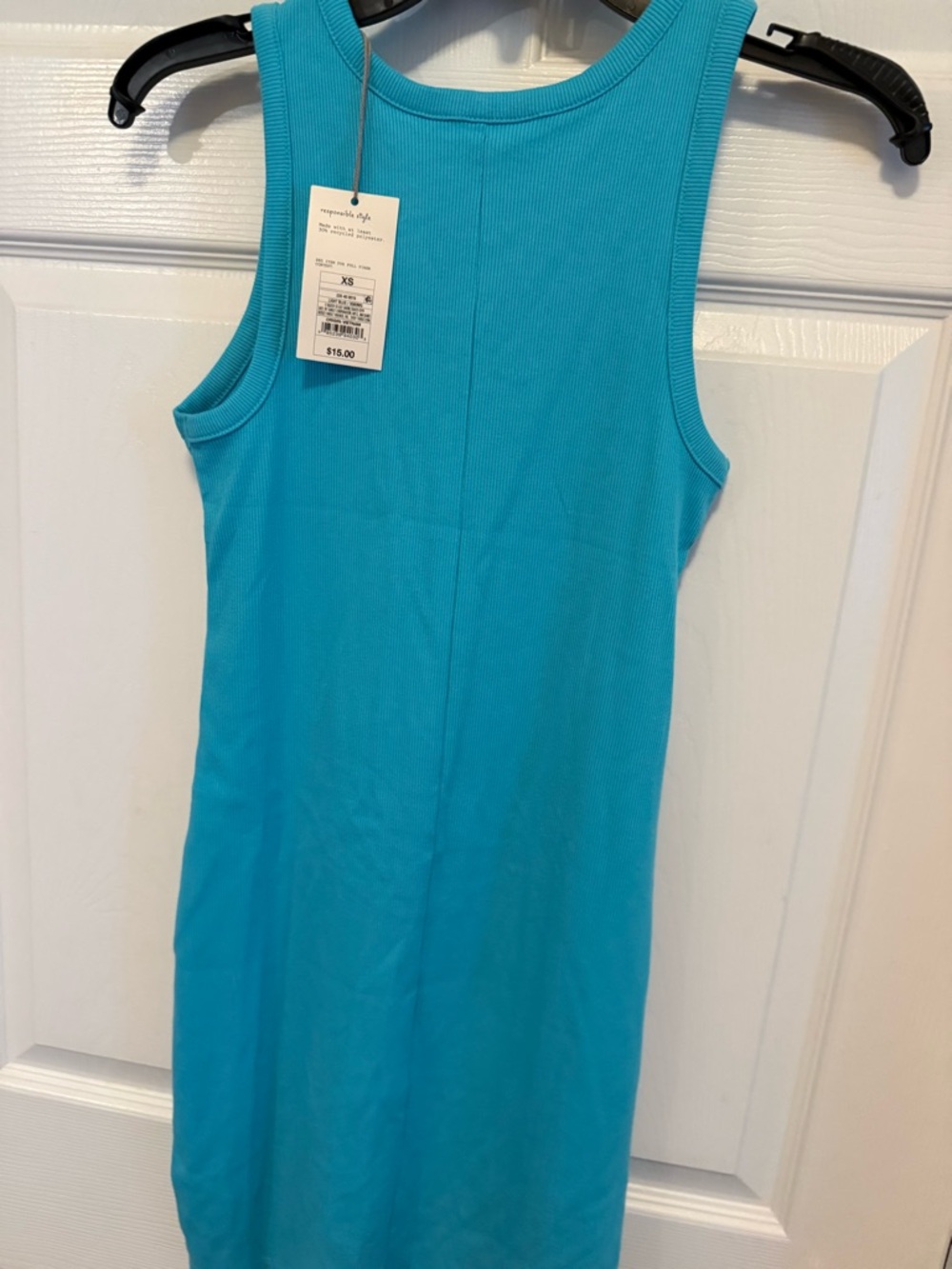 Target Turquoise Ribbed Tank Mini Dress - Picture 2 of 2